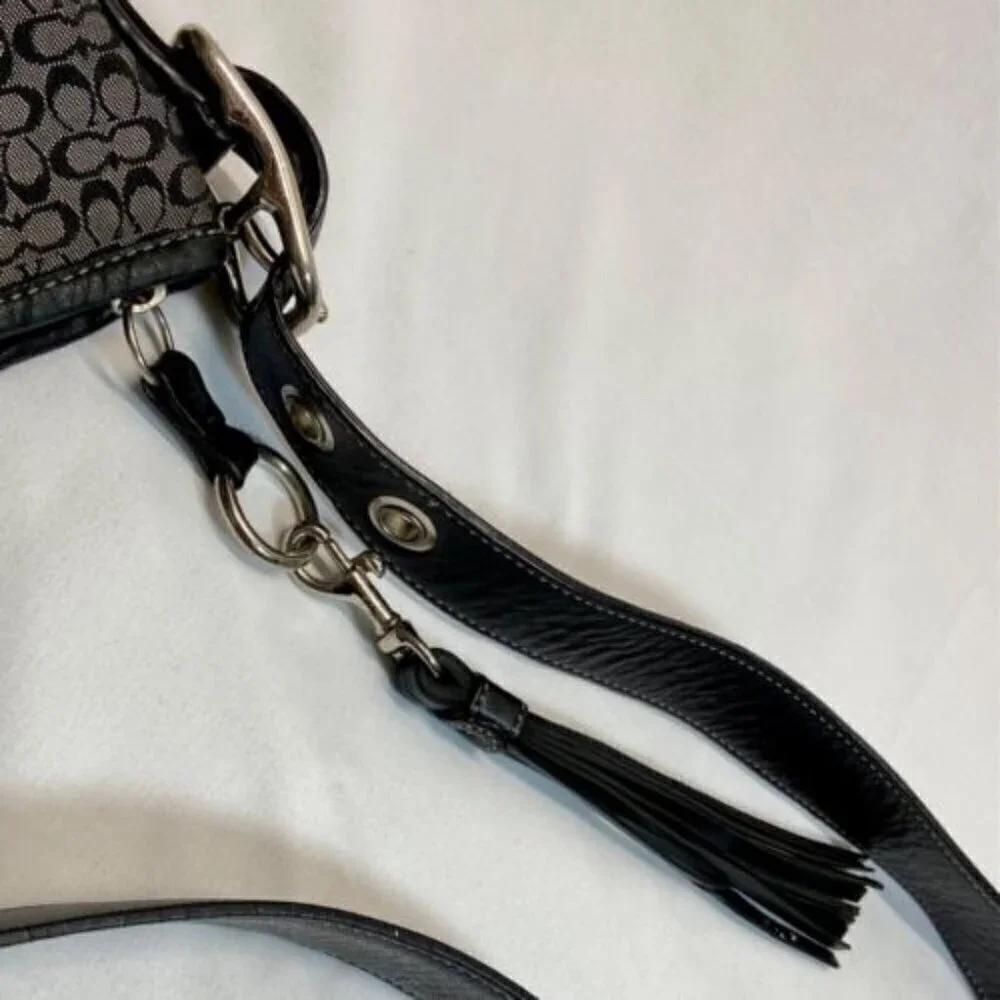 Coach Mini Signature Jacquard Leather Convertible Crossbody Shoulder Bag‎ F10417